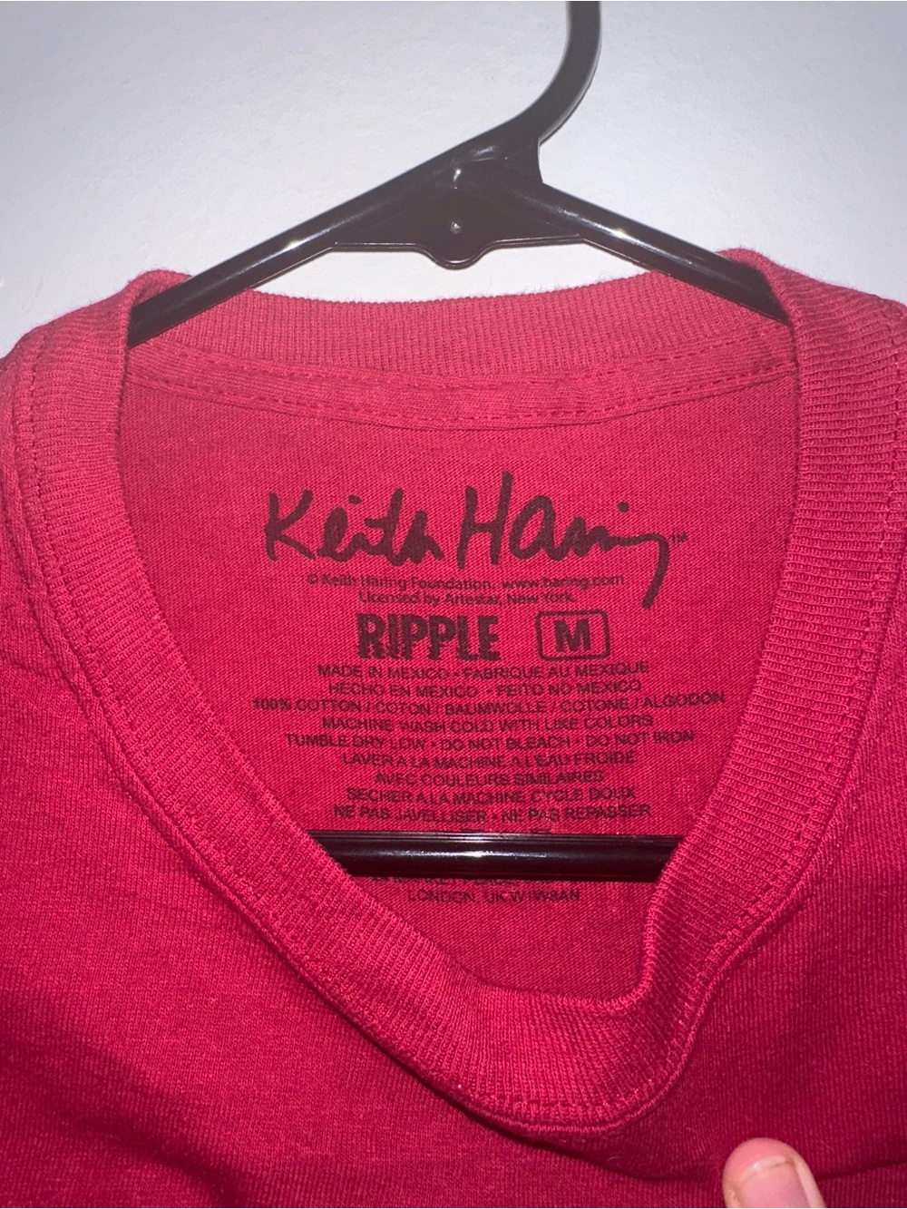 Keith Haring Red Graphic Crewneck T/shirt - Picture 4 of 4
